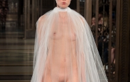 Naked Model Walks Runway For Pam Hogg At London Fashion Week Explicit