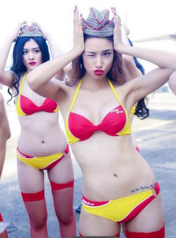 Cabin Fever Air Hostesses Pose In Bikinis For Vietjet Ad Campaign In