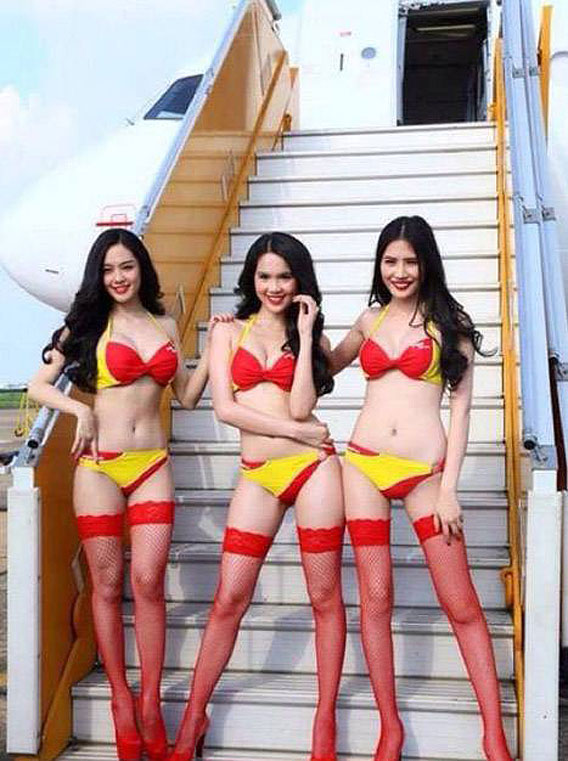 Cabin Fever Air Hostesses Pose In Bikinis For Vietjet Ad Campaign